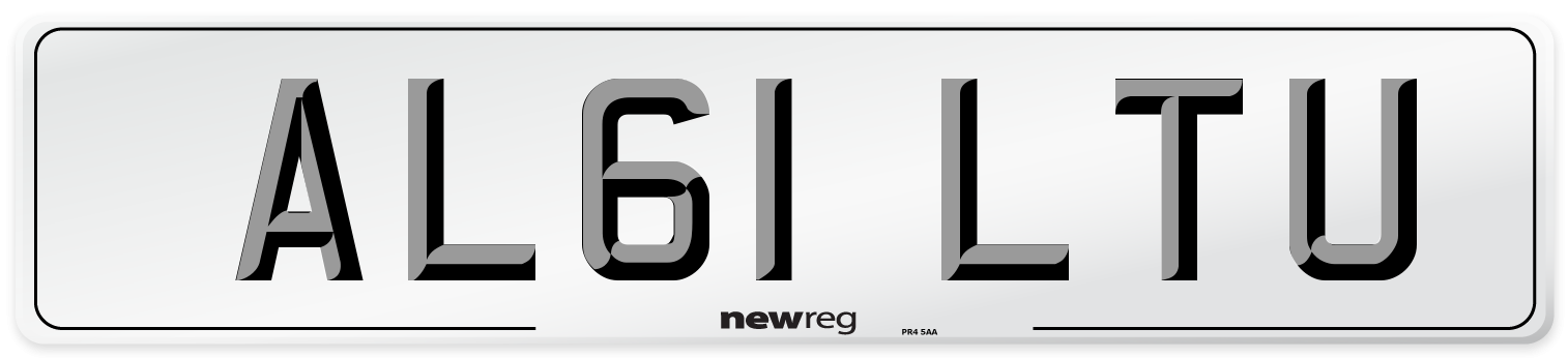 AL61 LTU Number Plate from New Reg
